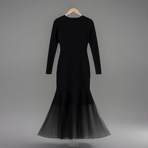 blue dress for baby girl Jaylen Bandage Knit Maxi Dress / Black | Meshki main image 1